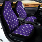 Purple Alien Face Pattern Print Universal Fit Car Seat Covers 102422