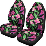 Purple Alstroemeria Pattern Print Universal Fit Car Seat Covers 102422