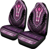 Purple And Black African Dashiki Print Universal Fit Car Seat Covers 102422