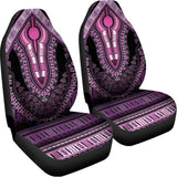 Purple And Black African Dashiki Print Universal Fit Car Seat Covers 102422
