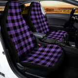 Purple And Black Buffalo Check Print Universal Fit Car Seat Covers 102422