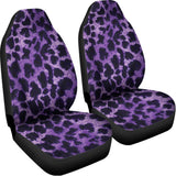Purple And Black Cheetah Print Universal Fit Car Seat Covers 102422