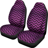 Purple And Black Chevron Pattern Print Universal Fit Car Seat Covers 102422