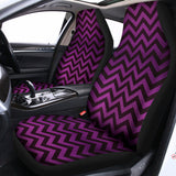 Purple And Black Chevron Pattern Print Universal Fit Car Seat Covers 102422