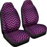 Purple And Black Chevron Pattern Print Universal Fit Car Seat Covers 102422