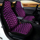 Purple And Black Chevron Pattern Print Universal Fit Car Seat Covers 102422
