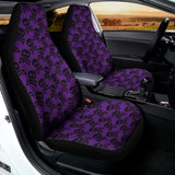 Purple And Black Halloween Skull Print Universal Fit Car Seat Covers 102422