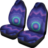 Purple And Blue Kaleidoscope Print Universal Fit Car Seat Covers 102422