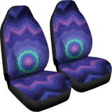 Purple And Blue Kaleidoscope Print Universal Fit Car Seat Covers 102422