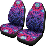 Purple And Blue Light Mandala Print Universal Fit Car Seat Covers 102422