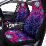 Purple And Blue Light Mandala Print Universal Fit Car Seat Covers 102422