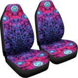 Purple And Blue Light Mandala Print Universal Fit Car Seat Covers 102422