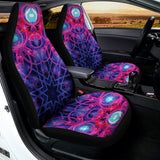 Purple And Blue Light Mandala Print Universal Fit Car Seat Covers 102422