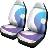 Purple And Blue Yin Yang Print Universal Fit Car Seat Covers 102422