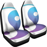Purple And Blue Yin Yang Print Universal Fit Car Seat Covers 102422