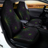 Purple And Green Spider Web Print Universal Fit Car Seat Covers 102422