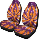 Purple And Orange Spider Tie Dye Print Universal Fit Car Seat Covers 102422
