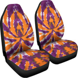 Purple And Orange Spider Tie Dye Print Universal Fit Car Seat Covers 102422