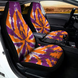 Purple And Orange Spider Tie Dye Print Universal Fit Car Seat Covers 102422
