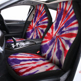 Purple And Red Spider Tie Dye Print Universal Fit Car Seat Covers 102422