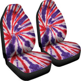 Purple And Red Spider Tie Dye Print Universal Fit Car Seat Covers 102422