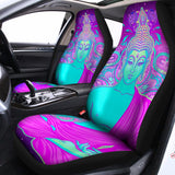 Purple And Teal Buddha Print Universal Fit Car Seat Covers 102422