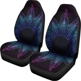 Purple And Teal Dark Mandala Print Universal Fit Car Seat Covers 102422