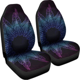 Purple And Teal Dark Mandala Print Universal Fit Car Seat Covers 102422