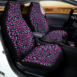 Purple And Teal Leopard Pattern Print Universal Fit Car Seat Covers 102422