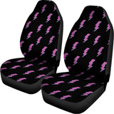 Purple And Teal Lightning Pattern Print Universal Fit Car Seat Covers 102422