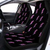 Purple And Teal Lightning Pattern Print Universal Fit Car Seat Covers 102422