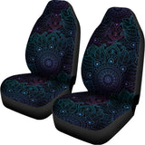 Purple And Teal Mandala Print Universal Fit Car Seat Covers 102422
