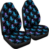 Purple And Teal Octopus Pattern Print Universal Fit Car Seat Covers 102422