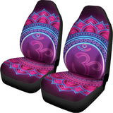 Purple And Teal Om Mandala Print Universal Fit Car Seat Covers 102422