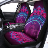 Purple And Teal Om Mandala Print Universal Fit Car Seat Covers 102422
