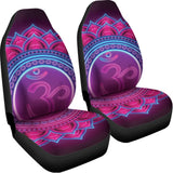 Purple And Teal Om Mandala Print Universal Fit Car Seat Covers 102422