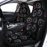 Purple And Teal Skull Pattern Print Universal Fit Car Seat Covers 102422