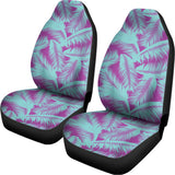 Purple And Teal Tropical Leaf Print Universal Fit Car Seat Covers 102422