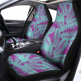 Purple And Teal Tropical Leaf Print Universal Fit Car Seat Covers 102422