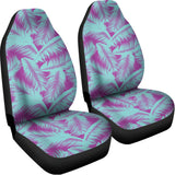 Purple And Teal Tropical Leaf Print Universal Fit Car Seat Covers 102422