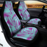 Purple And Teal Tropical Leaf Print Universal Fit Car Seat Covers 102422