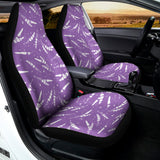 Purple And White Lavender Pattern Print Universal Fit Car Seat Covers 102422