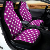 Purple And White Polka Dot Pattern Print Universal Fit Car Seat Covers 102422