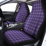 Purple And White Tattersall Print Universal Fit Car Seat Covers 102422