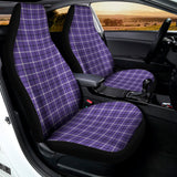 Purple And White Tattersall Print Universal Fit Car Seat Covers 102422