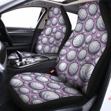 Purple And White Volleyball Print Universal Fit Car Seat Covers 102422