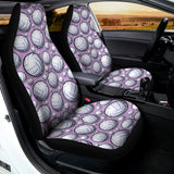 Purple And White Volleyball Print Universal Fit Car Seat Covers 102422