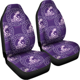 Purple Aquarius Zodiac Pattern Print Universal Fit Car Seat Covers 102422