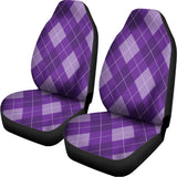 Purple Argyle Pattern Print Universal Fit Car Seat Covers 102422