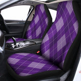 Purple Argyle Pattern Print Universal Fit Car Seat Covers 102422